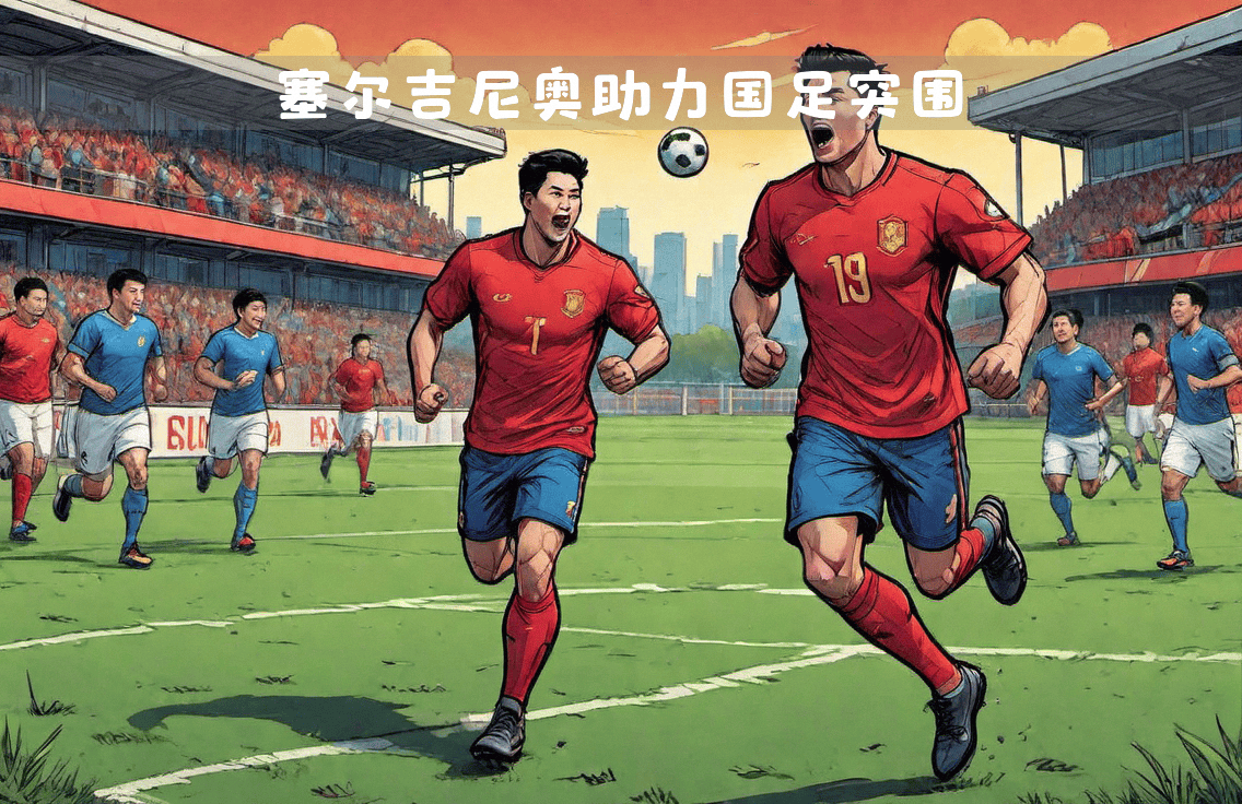 巴西队员在足球赛场上大显身手